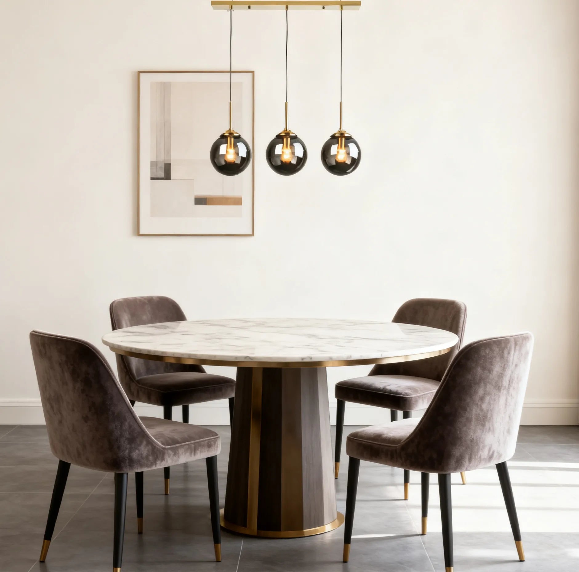 Nordic Globe Glass Pendant Light for Dining Room