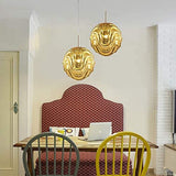 Colorful Wavy Pattern Spherical Glass Pendant Light