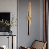 Decorative Multi-Line Copper Wall Light for Living Room