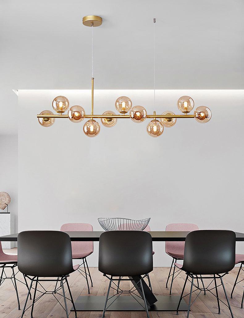 Modern Glass Globe Pendant Light for Kitchen Island