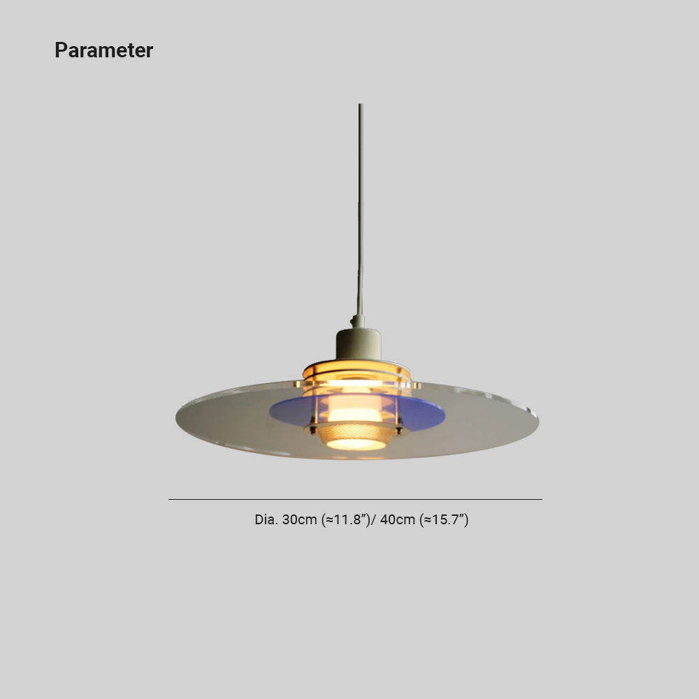 Circular Single-Head Modern Bedroom Pendant Light