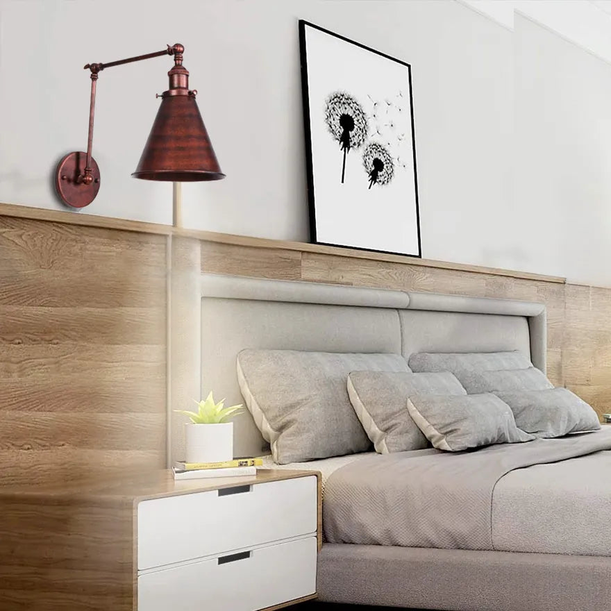 Industrial Adjustable Iron Wall Light