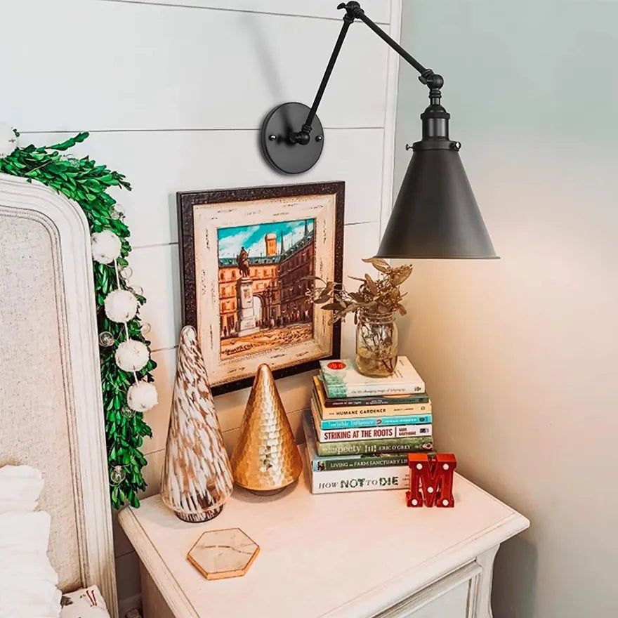 Industrial Adjustable Iron Wall Light