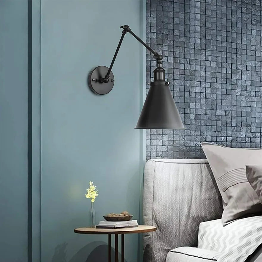 Industrial Adjustable Iron Wall Light