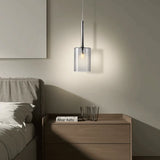 Modern Cylinder Glass Pendant Light for Bedside