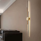 Decorative Multi-Line Copper Wall Light for Living Room
