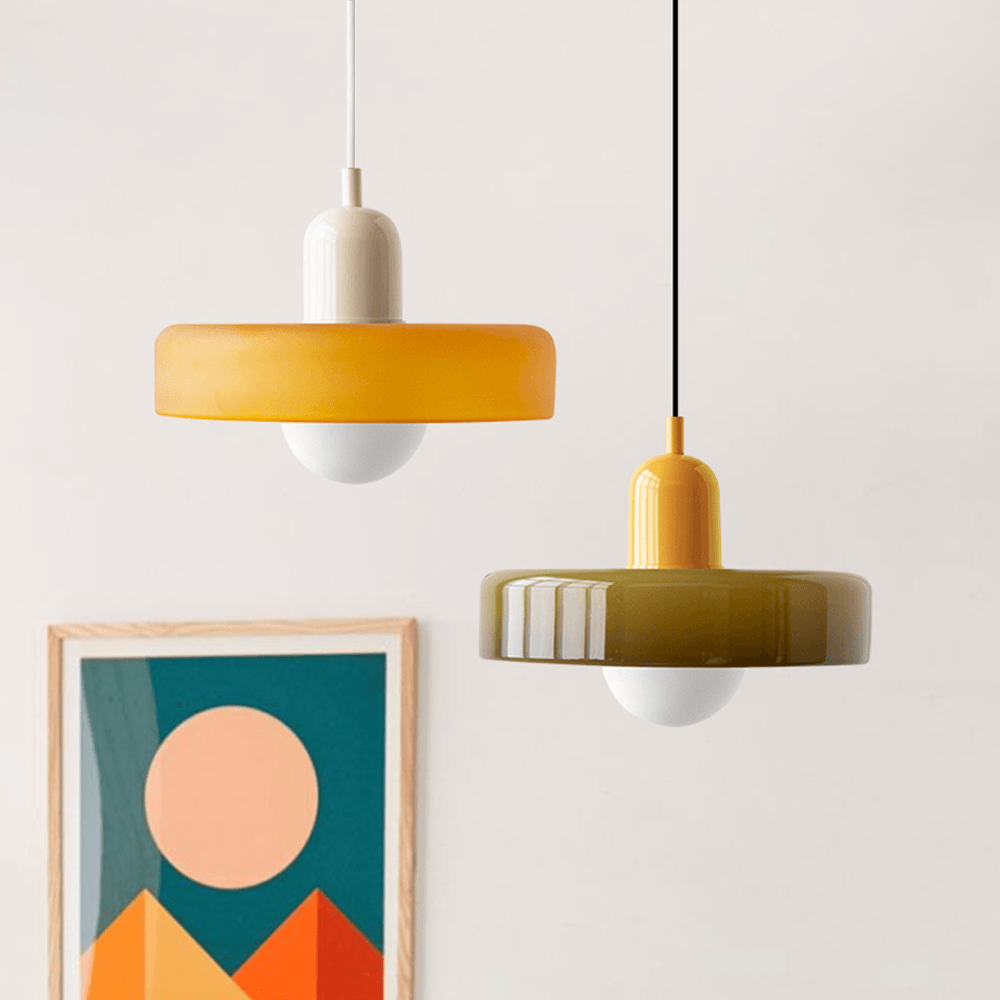 Vintage Glass LED Pendant Lights for Bedroom