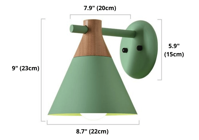 Wooden Macaron Wall Light for Bedroom