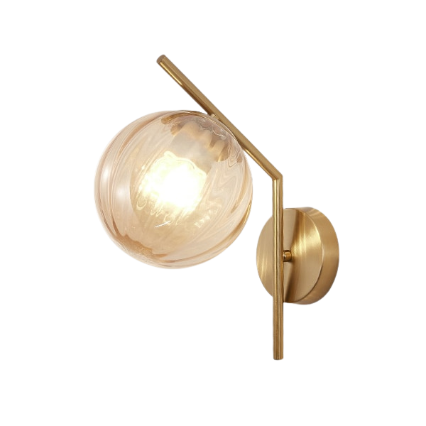 Modern Metal Glass Ball Wall Light