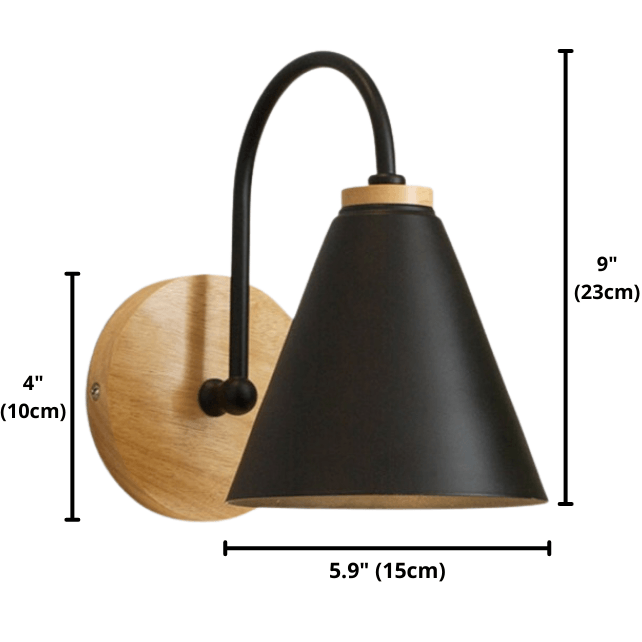 Simple Curved Industrial Black Wall Lights