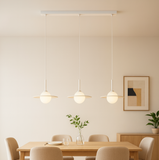 Modern Saturn 3-Light Glass Pendant Light for Dining Room