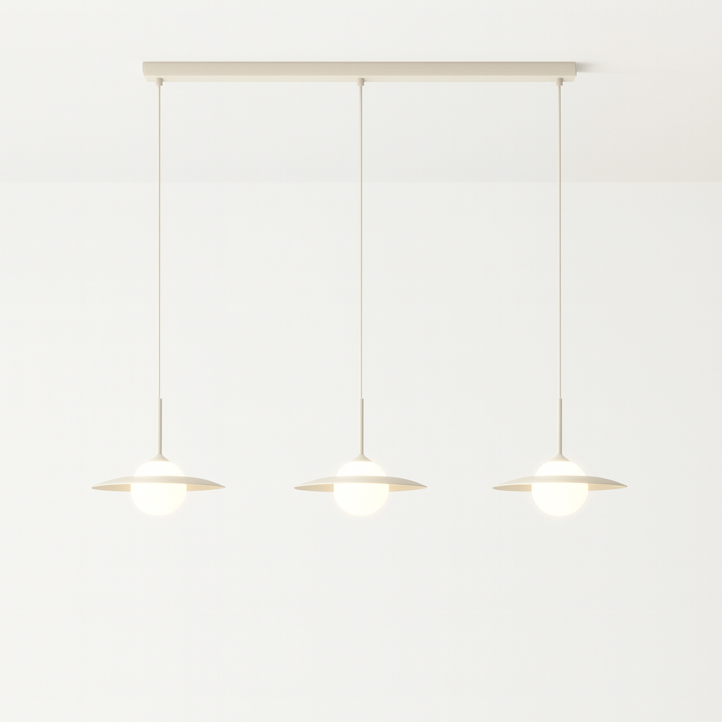Modern Saturn 3-Light Glass Pendant Light for Dining Room