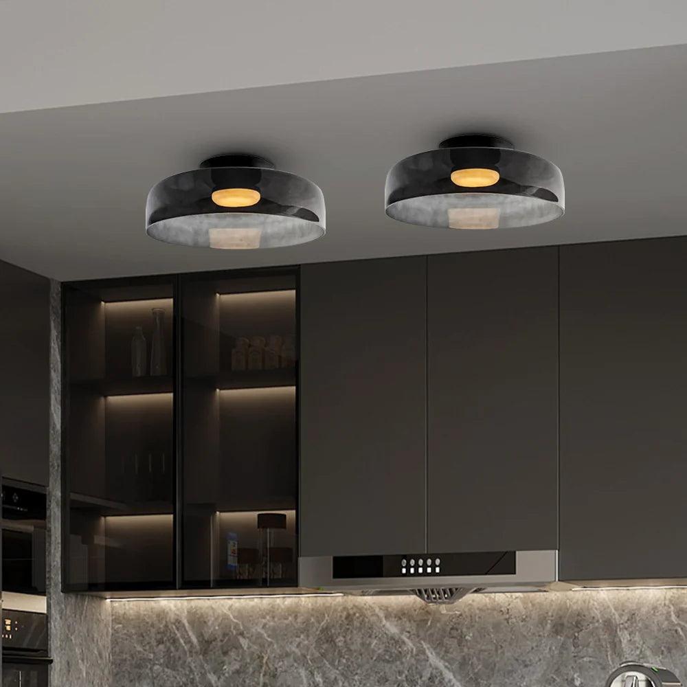 Glass Bowl Ceiling Light for Living room