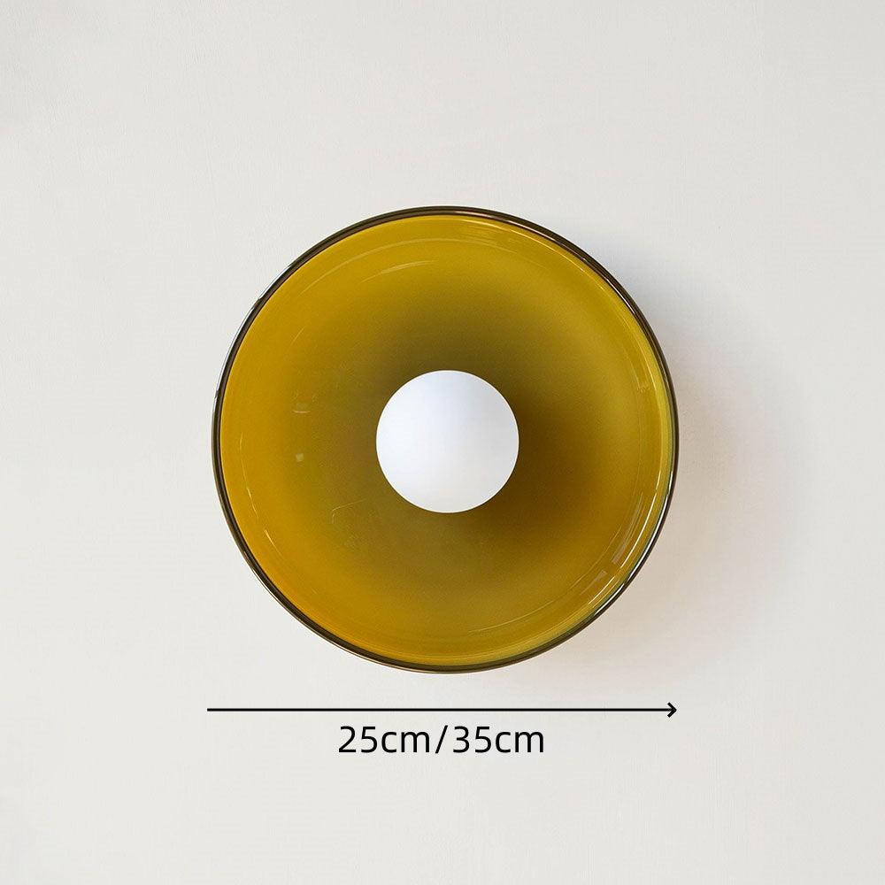 Nordic Round Glass Flush Mount Ceiling Light for Hallway