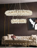 Multi-Layered Luxury Transparent Crystal Chandelier