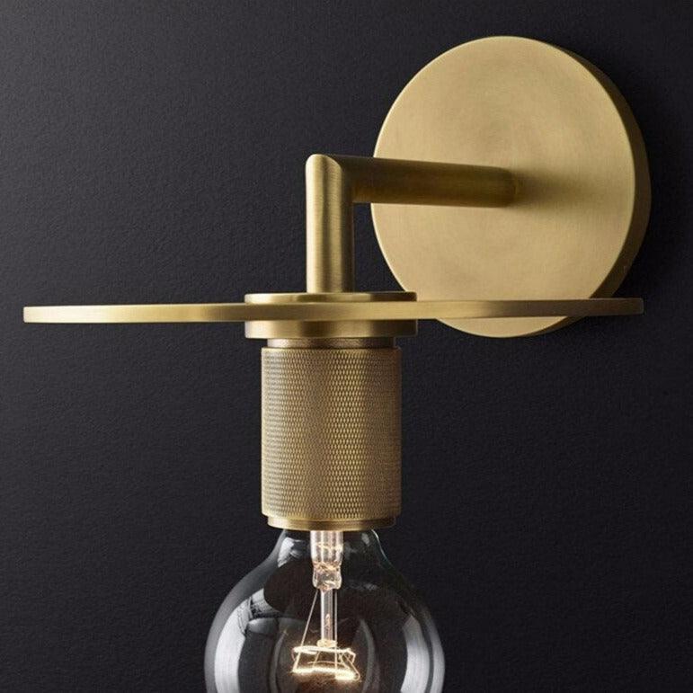 Contemporary Gold Iron Wall Light