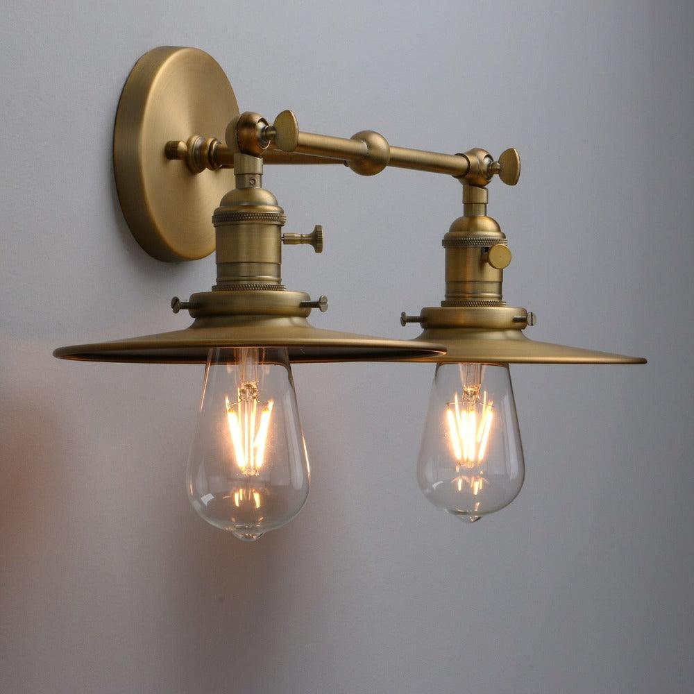 Double Bulb Vintage Country Style Wall Lamp