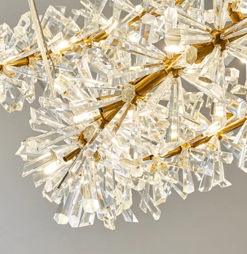 Multi-Layered Luxury Transparent Crystal Chandelier