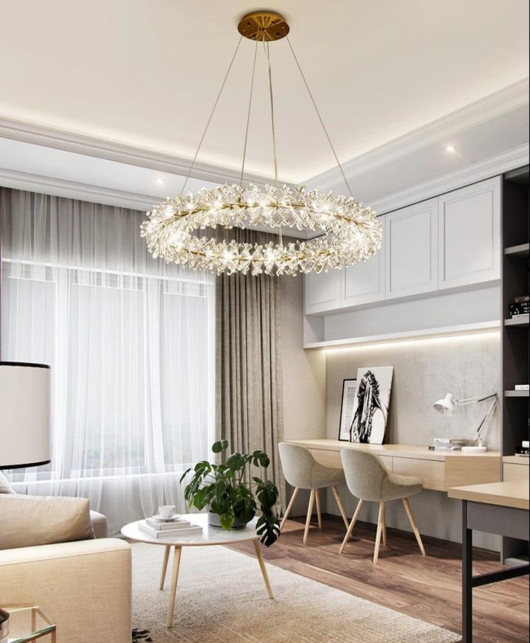 Multi-Layered Luxury Transparent Crystal Chandelier