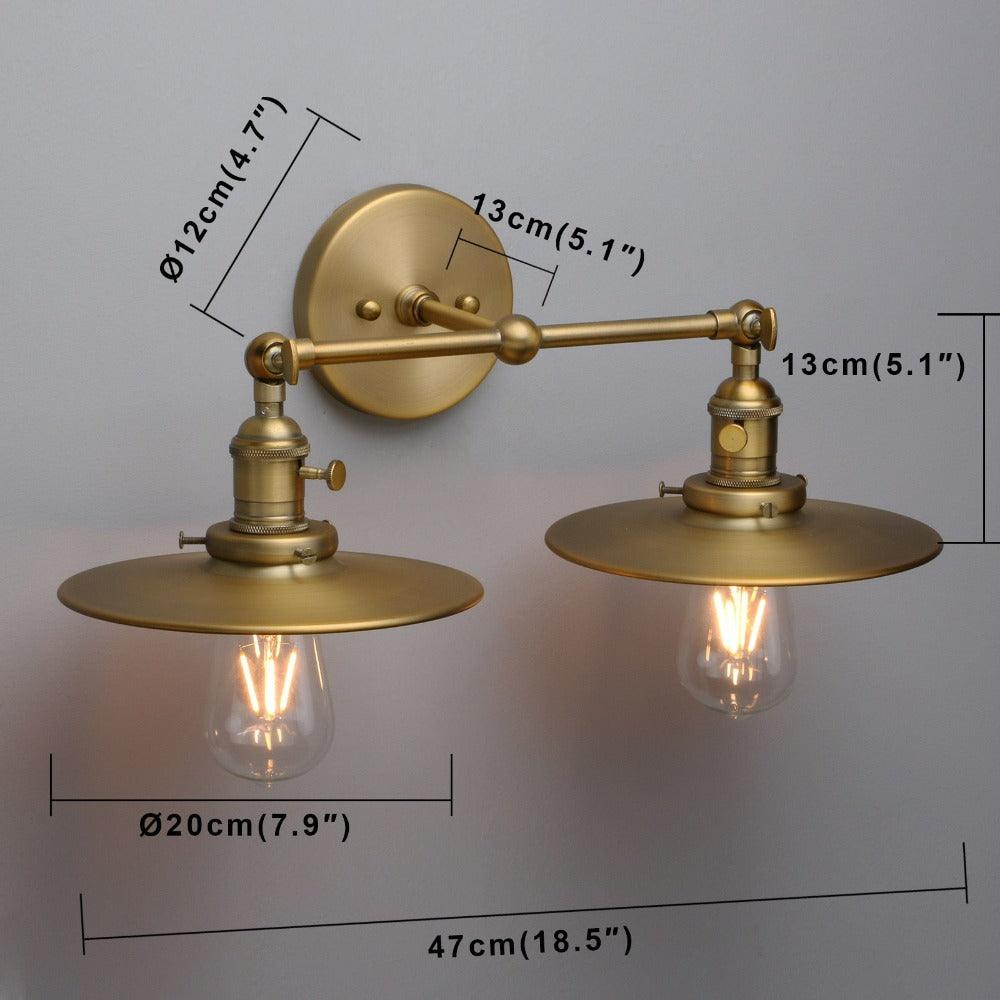 Double Bulb Vintage Country Style Wall Lamp