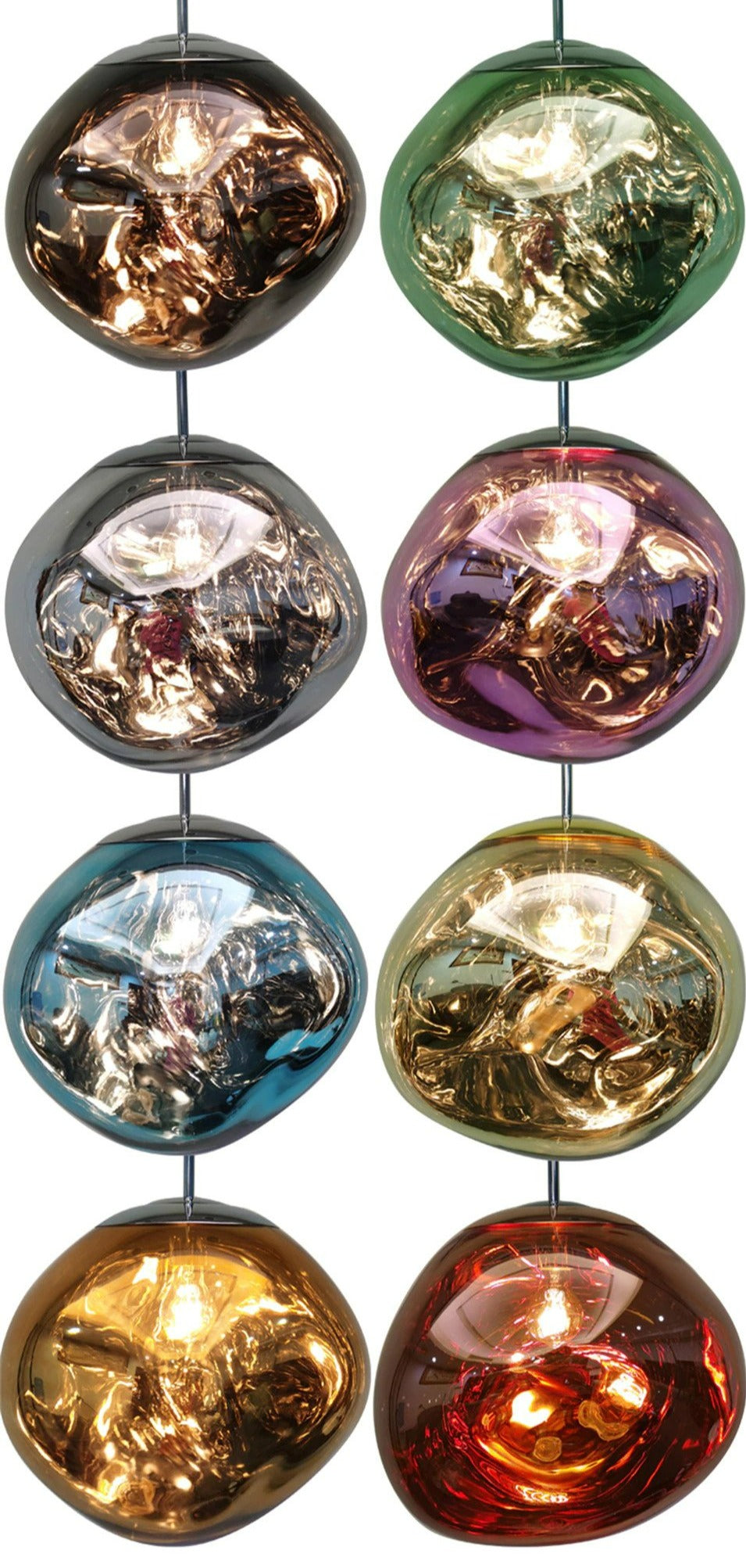 Colorful Warped Pendant Lights