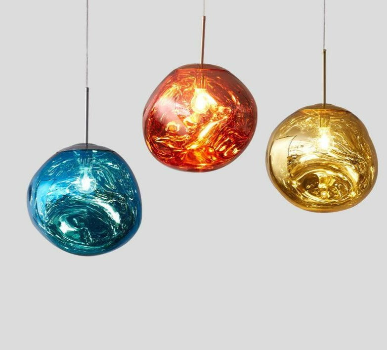 Colorful Warped Pendant Lights