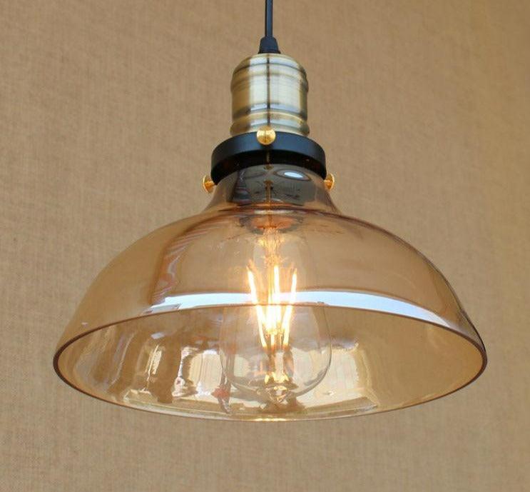 Vintage Clear Glass Light Pendant for Cafe