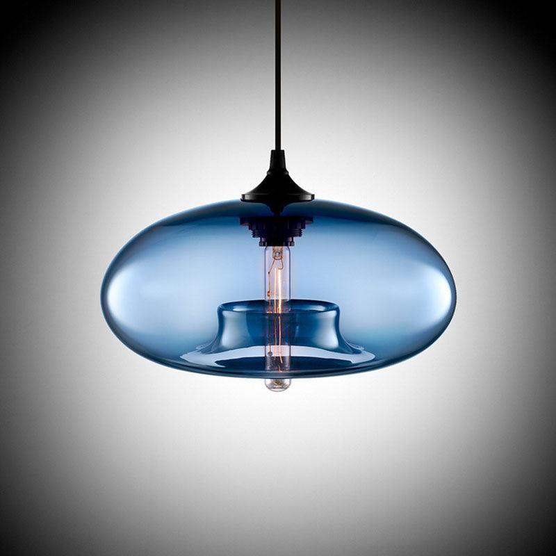 Creative Colourful Round Glass Pendant Light UK