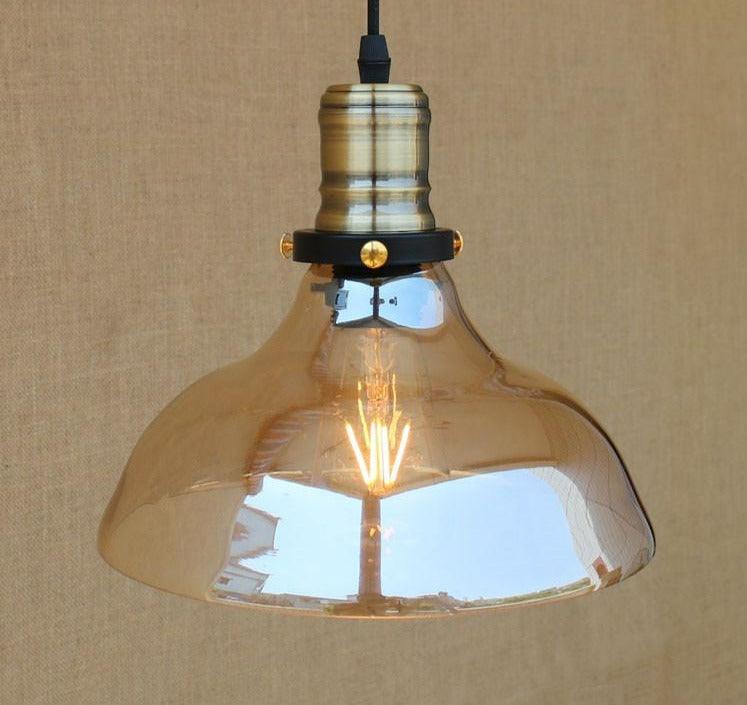 Vintage Clear Glass Light Pendant for Cafe