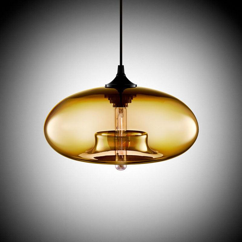 Creative Colourful Round Glass Pendant Light UK