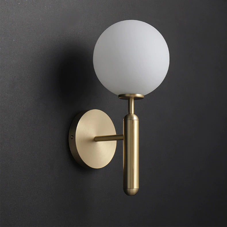 Modern Glass Globe Wall Light