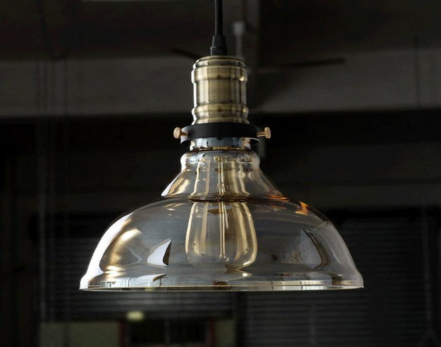 Vintage Clear Glass Light Pendant for Cafe