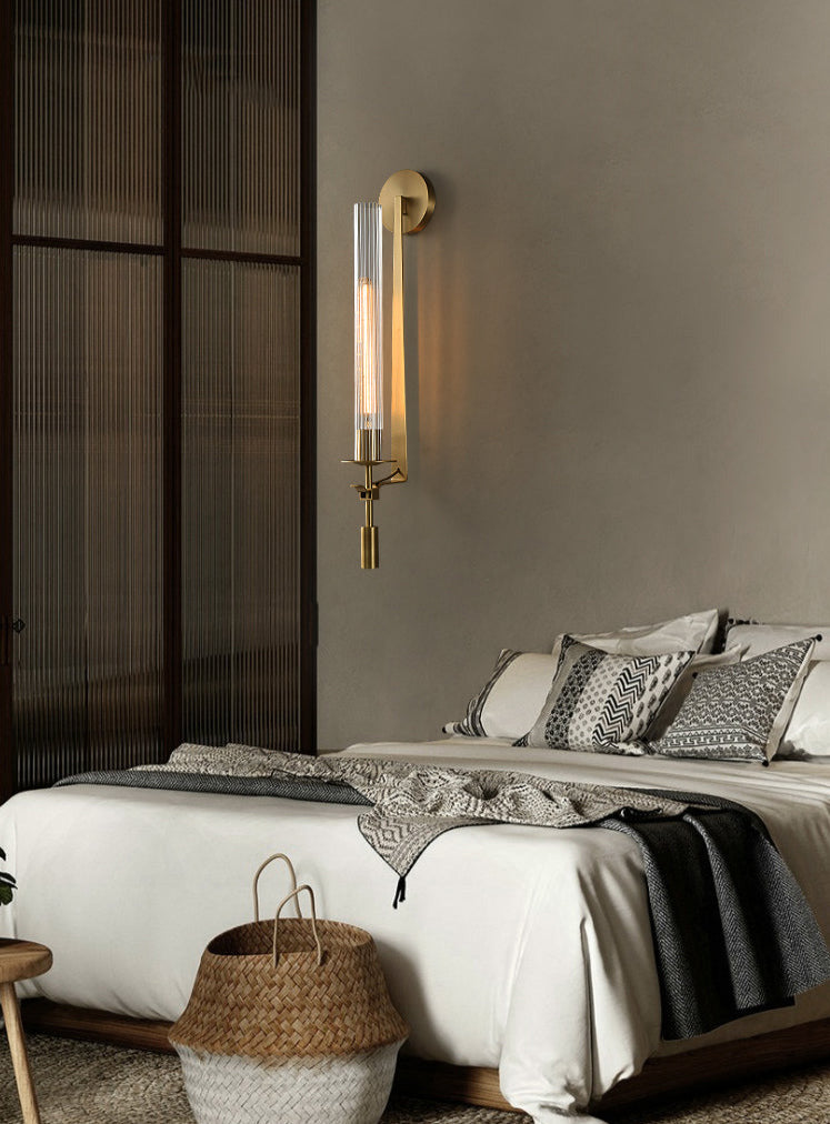 Modern Fluted Glass Wall Sconce