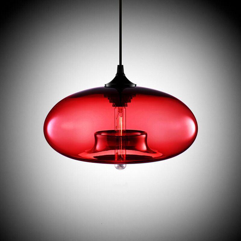 Creative Colourful Round Glass Pendant Light UK