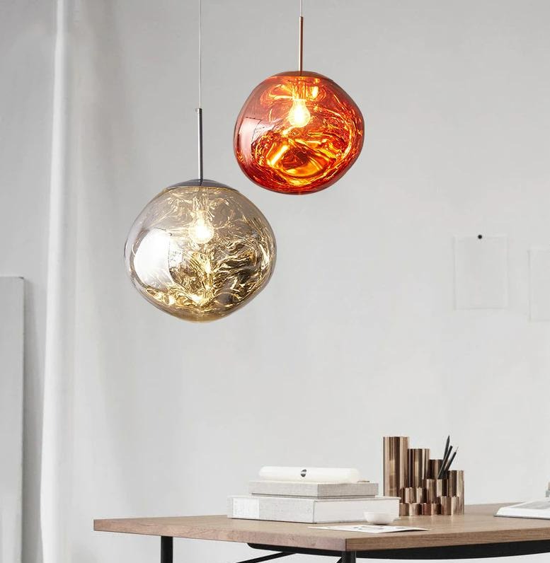 Colorful Warped Pendant Lights