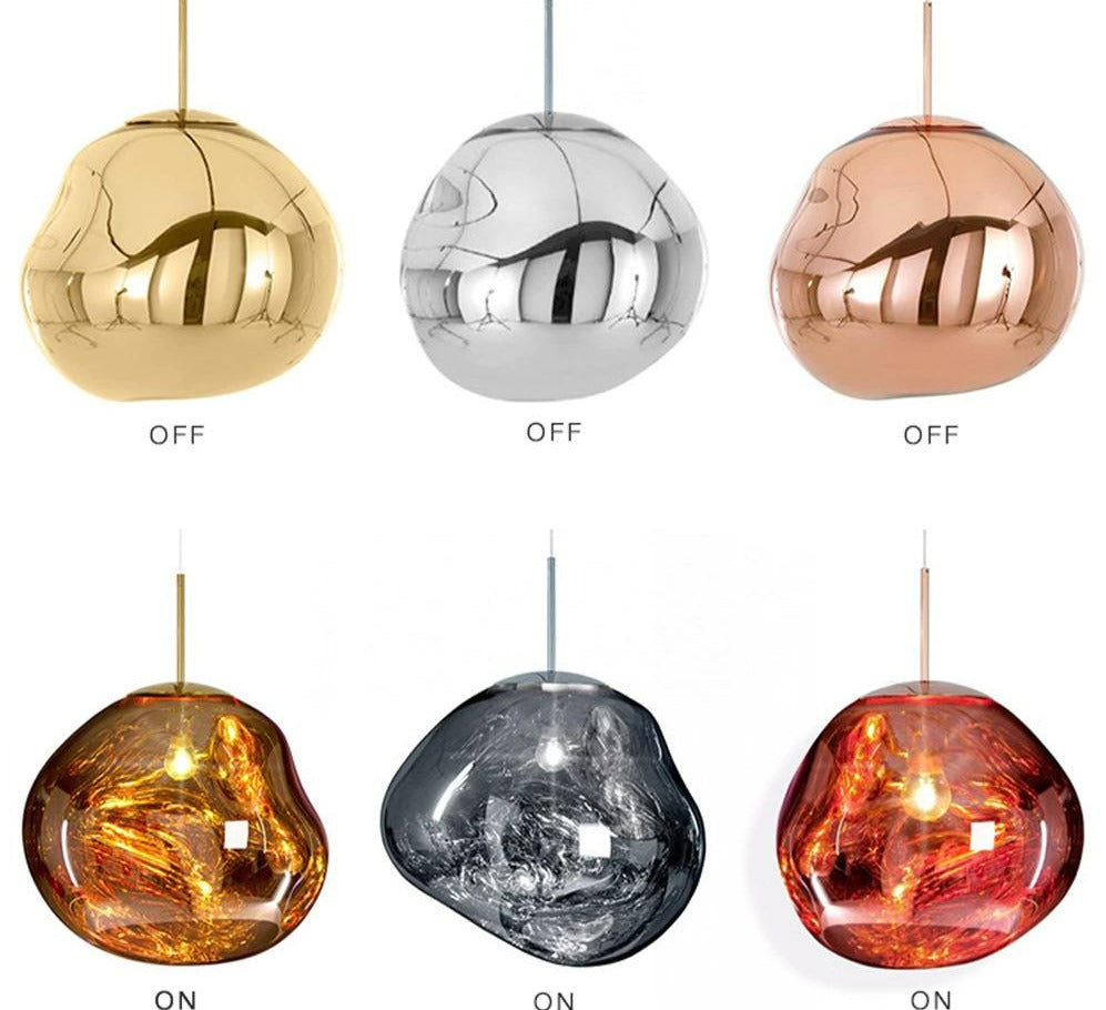 Colorful Warped Pendant Lights