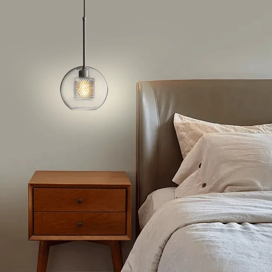 Contemporary Globe Glass Pendant Light for Dining Room