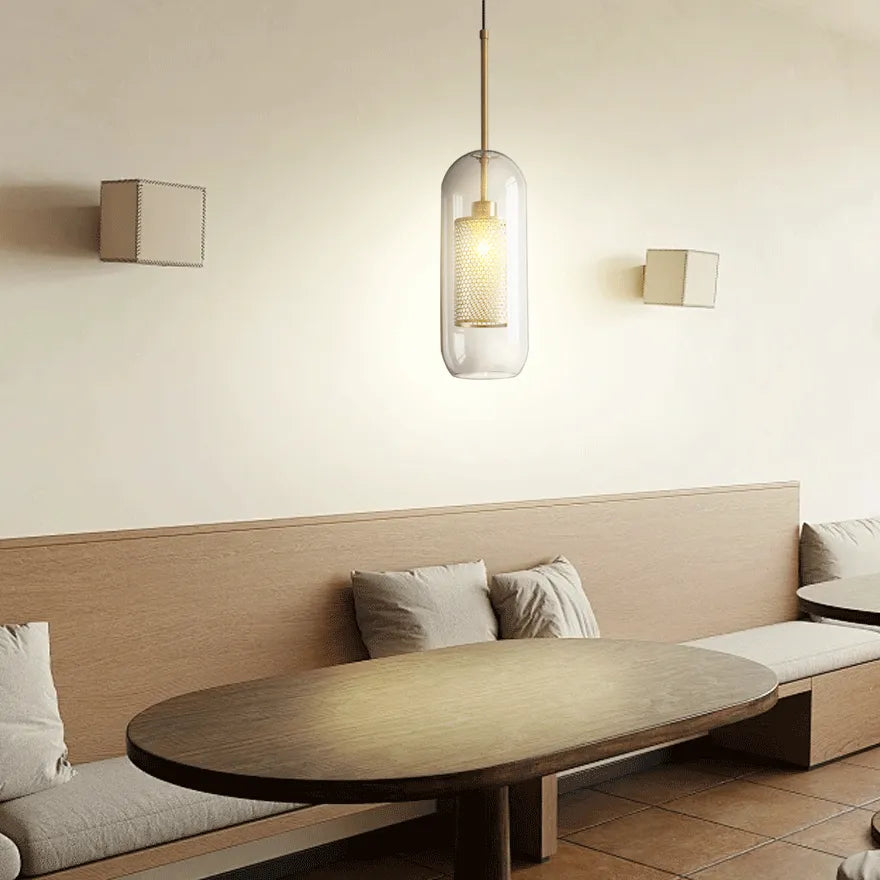 Contemporary Globe Glass Pendant Light for Dining Room