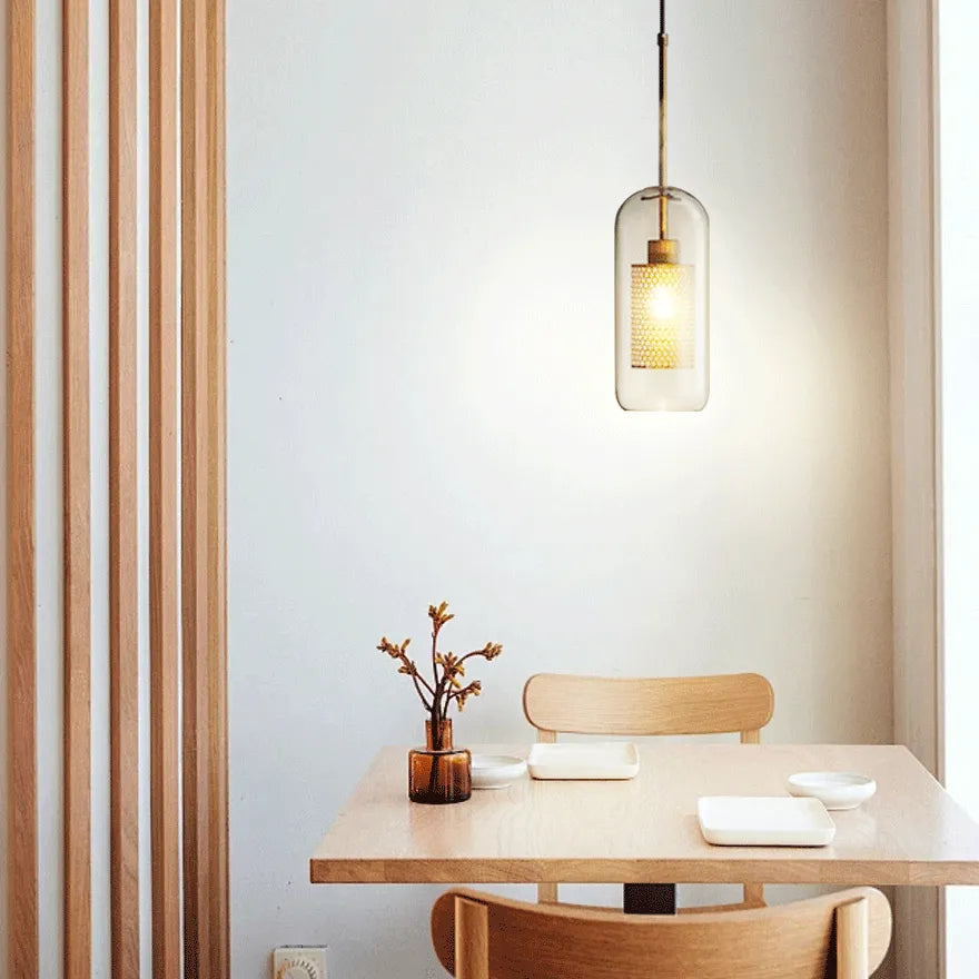 Contemporary Globe Glass Pendant Light for Dining Room