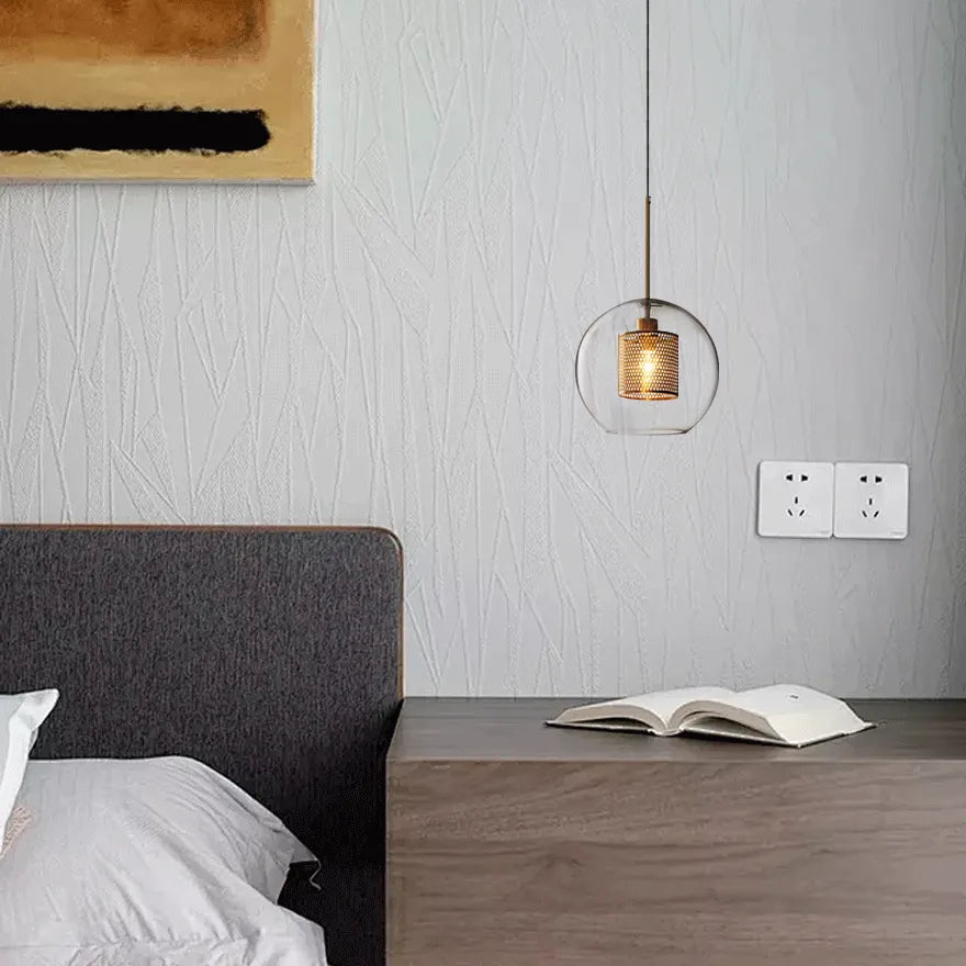 Contemporary Globe Glass Pendant Light for Dining Room