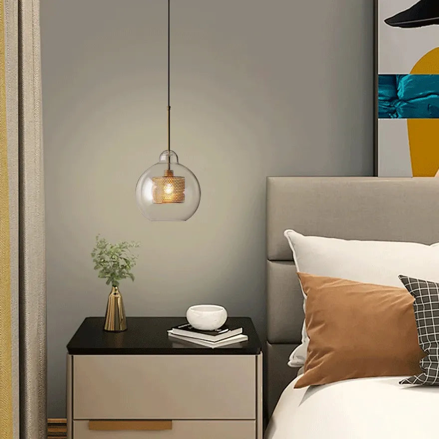 Contemporary Globe Glass Pendant Light for Dining Room