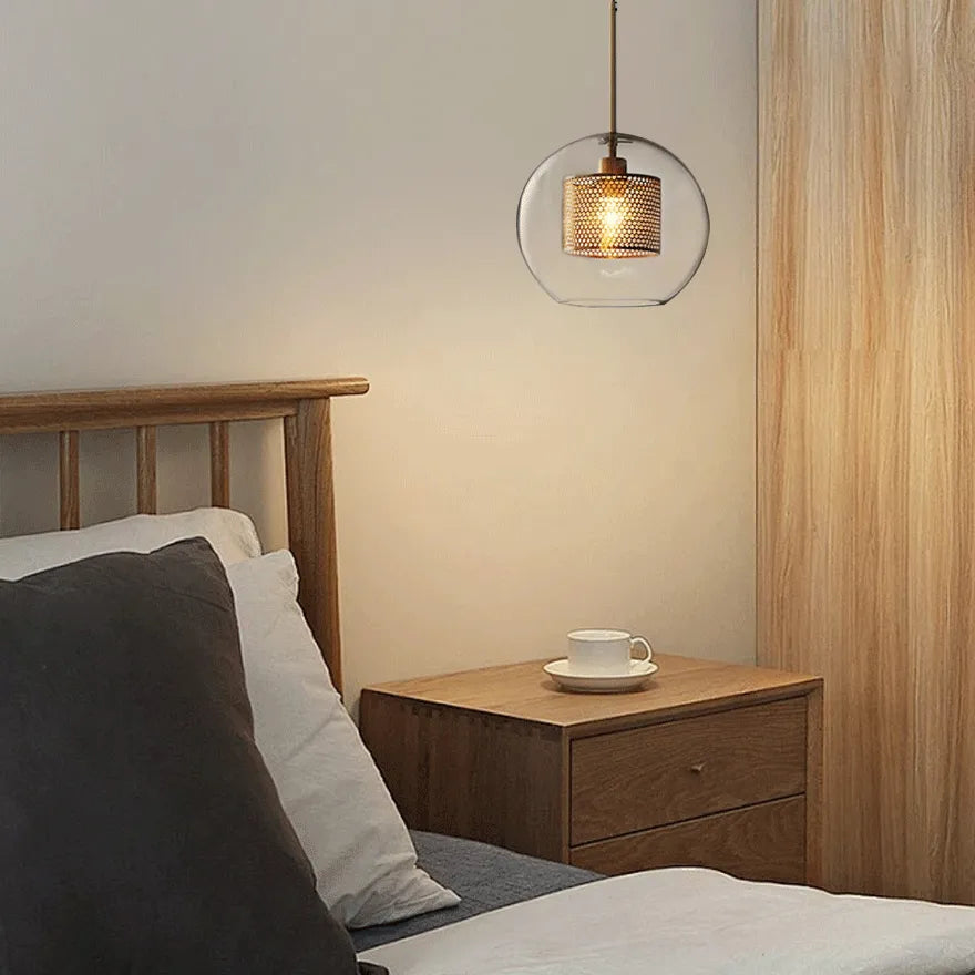 Contemporary Globe Glass Pendant Light for Dining Room