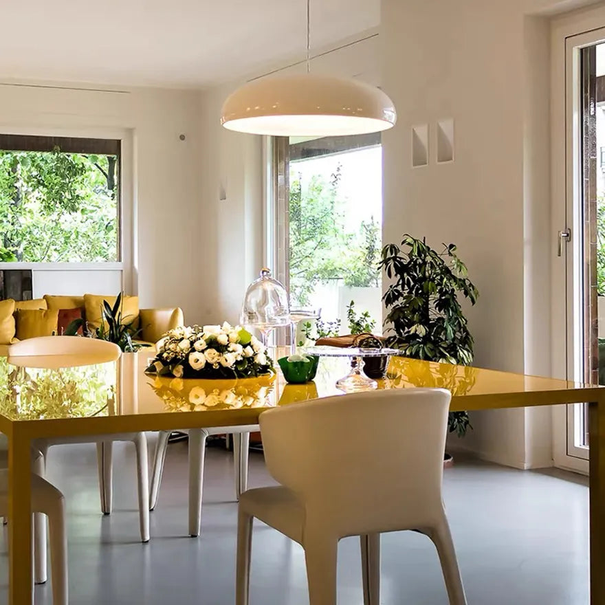 Modern Dome Pendant Light with 3 Color Modes for Dining Room