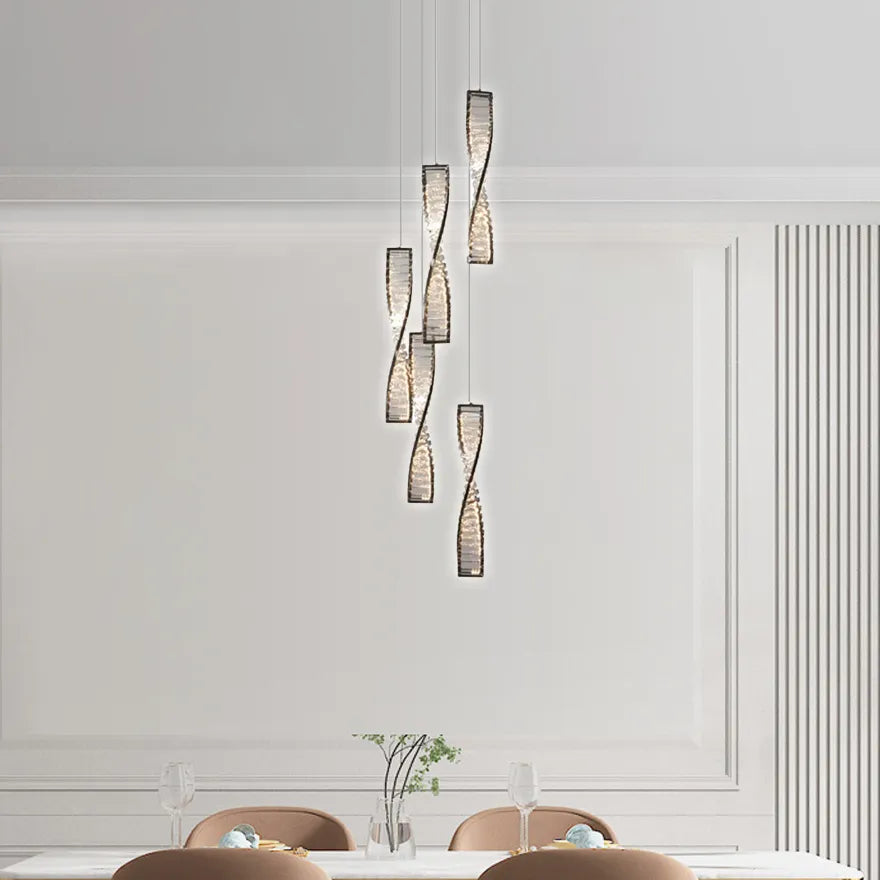 Luxury Long Crystal Pendant Light