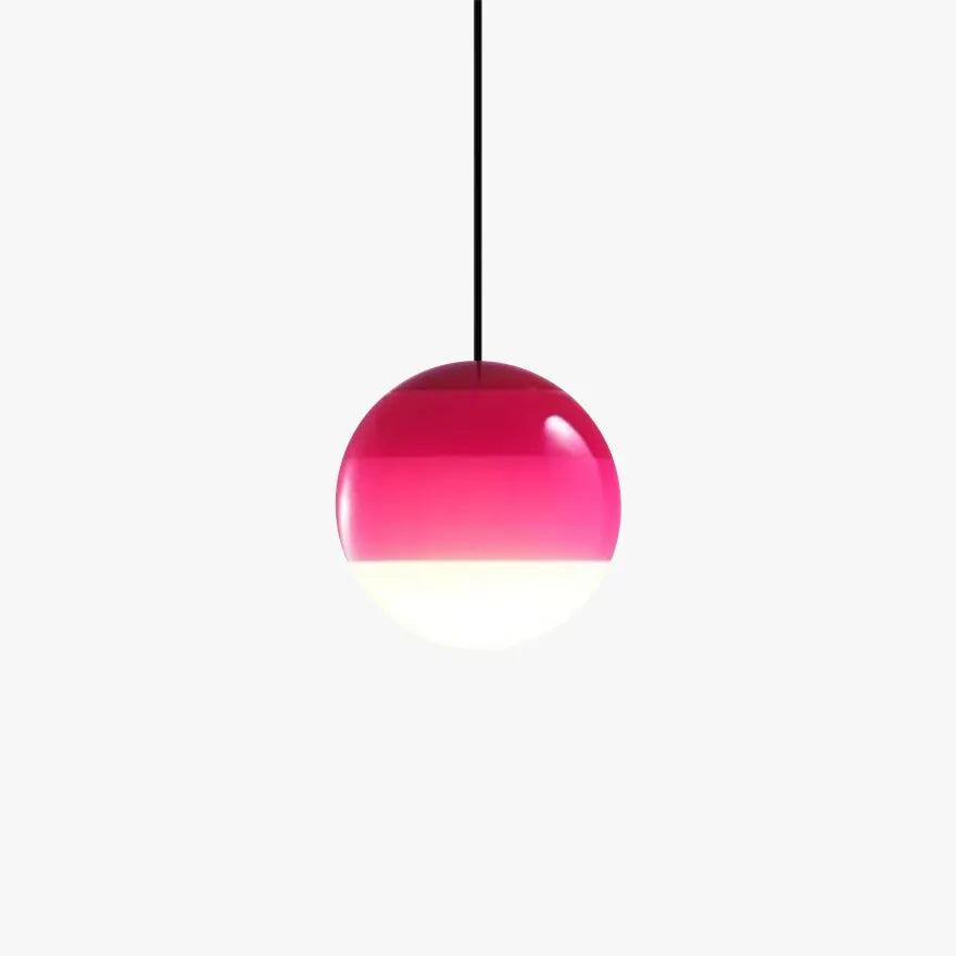 Colour Gradient spherical Glass Pendant Light for Restaurant