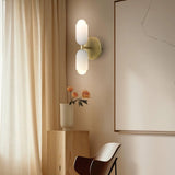 Cream Double Glass Inside Wall Lights