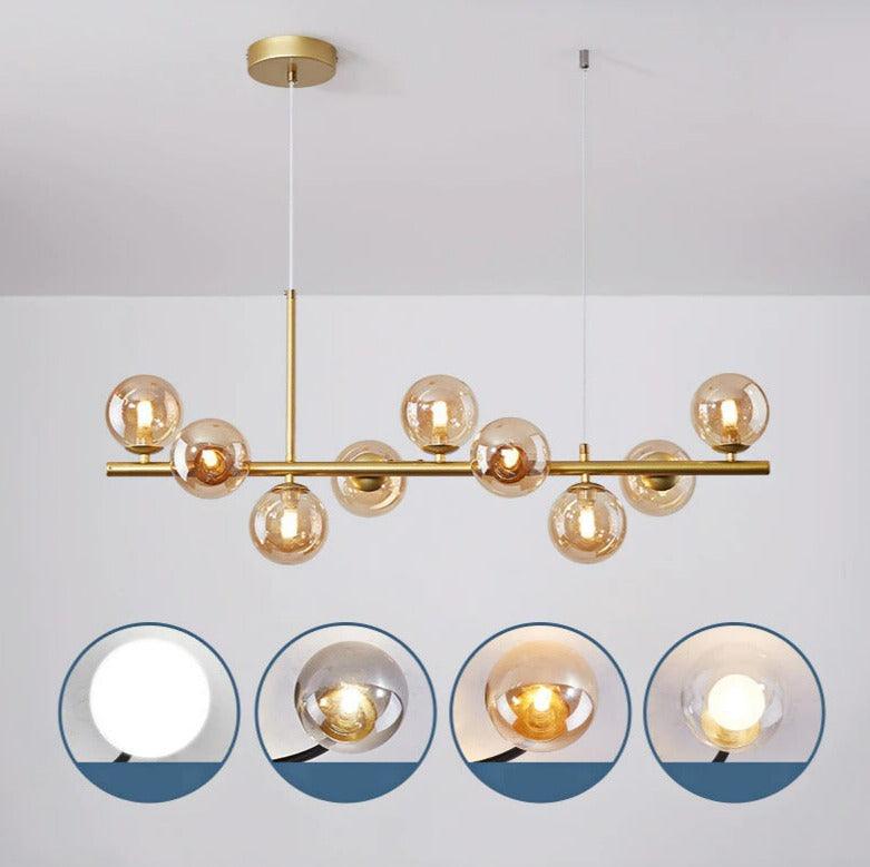 Modern Glass Globe Pendant Light for Kitchen Island