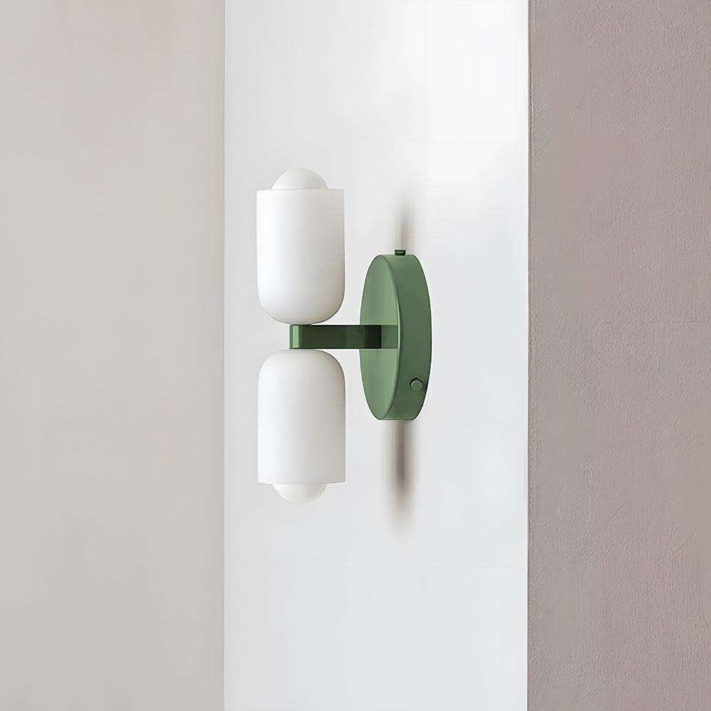 Cream Double Glass Inside Wall Lights