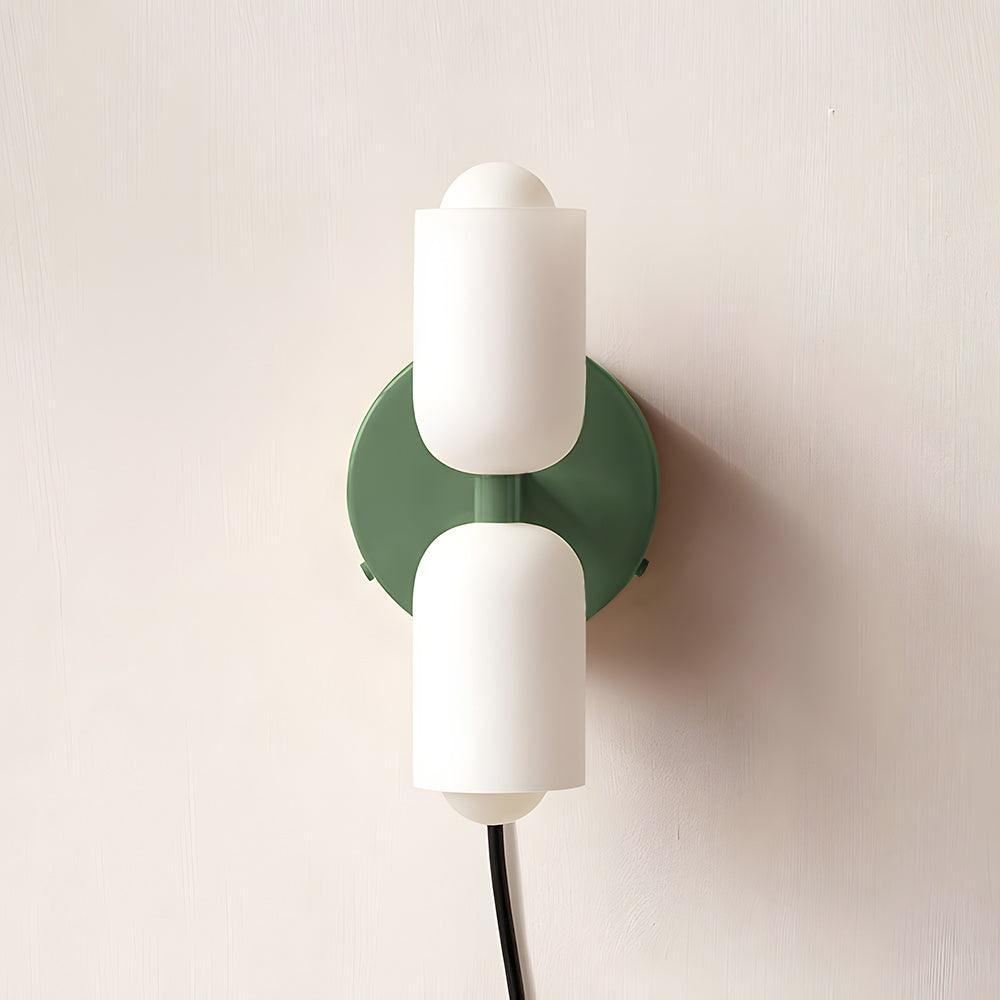 Cream Double Glass Inside Wall Lights