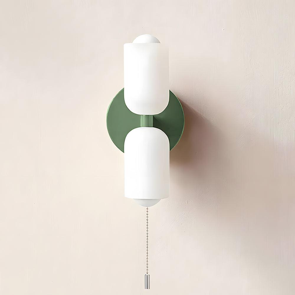Cream Double Glass Inside Wall Lights